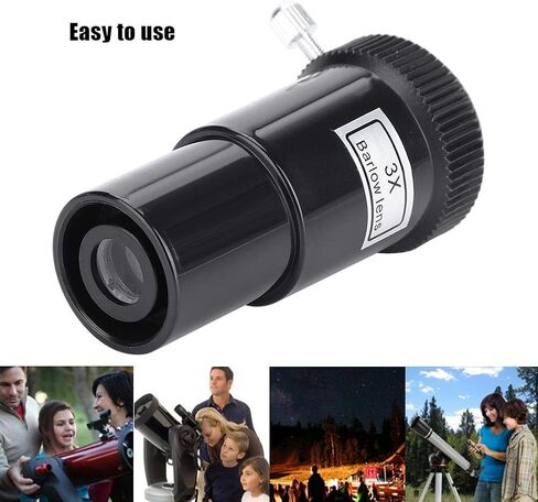 3X Barlow Lens, 3X Astronomical Telescope Eyepieces Barlow Lens with M42x0.75mm Thread, T Ring Adapter for 24.5mm Astronomical Telescope/Digital Camera in Saudi Arabia