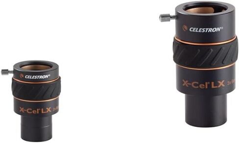 Celestron 93529 X-Cel LX 1.25-Inch 2X Barlow Lens (Black) & 93428 X-Cel LX 1.25-Inch 3X Barlow Lens (Black) in Kuwait