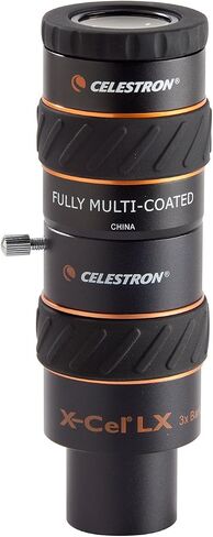 Celestron 93529 X-Cel LX 1.25-Inch 2X Barlow Lens (Black) & 93428 X-Cel LX 1.25-Inch 3X Barlow Lens (Black) in Kuwait