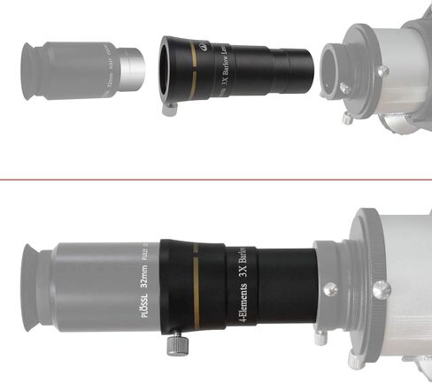 Alstar 1.25" 4-Elements 3X Barlow Lens Fully Multi-Coated Optics in Saudi Arabia