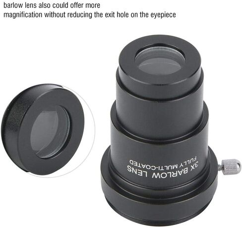 1.25 inches 3X Barlow Lens Fully Black Multi Coated with M42x0.75mm Thread for Standard Telescope Eyepiece Astronomy Accessory in Saudi Arabia