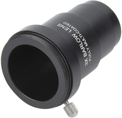 1.25 inches 3X Barlow Lens Fully Black Multi Coated with M42x0.75mm Thread for Standard Telescope Eyepiece Astronomy Accessory in Saudi Arabia