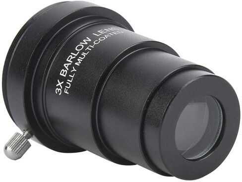 1.25 inches 3X Barlow Lens Fully Black Multi Coated with M42x0.75mm Thread for Standard Telescope Eyepiece Astronomy Accessory in Saudi Arabia