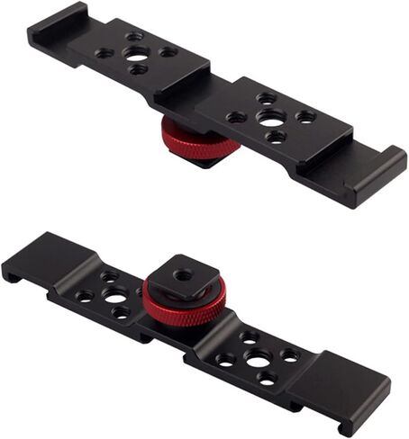 Fotoconic Hot Shoe Extension Bar Mount, Triple Cold Shoe Extension Flash Bracket, Compatible with Nikon Canon Sony Olympus DSLR Camera, Microphone, Led Video Light, Camcorder DV in Saudi Arabia