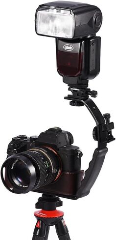 Pupilash كاميرا الفيديو قوس - L شكل قوس فلاش قوس حامل الحذاء الساخن جبل لمصباح يدوي كاميرا الفيديو DV 120/135 فيلم الكاميرا in Kuwait