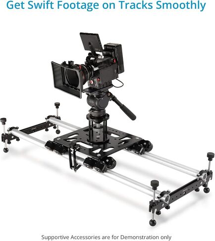 PROAIM Breeza Video/Film Solid Camera Dolly Slider with Track End. Adapts Mitchell, Flat, 75mm & 100mm Camera Heads & Light Cranes. Overslung/Underslung Operations - Hi-hat/Low-hat Mode (DL-BRZA-01) in Saudi Arabia