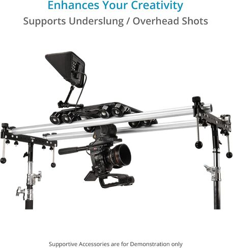 PROAIM Breeza Video/Film Solid Camera Dolly Slider with Track End. Adapts Mitchell, Flat, 75mm & 100mm Camera Heads & Light Cranes. Overslung/Underslung Operations - Hi-hat/Low-hat Mode (DL-BRZA-01) in Saudi Arabia