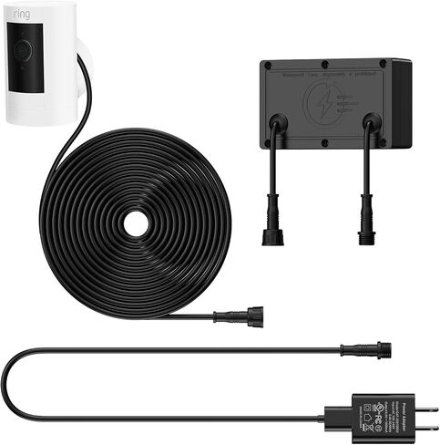 محول طاقة Ayotu لبطارية كاميرا Stick Up Cam/الجيل الثالث/الجيل الثاني وبطارية كاميرا Spotlight، مزود طاقة احتياطية 3000 مللي أمبير مع كابل شحن (لا يشمل الكاميرا)، أسود (16 قدم/5 متر) in Kuwait