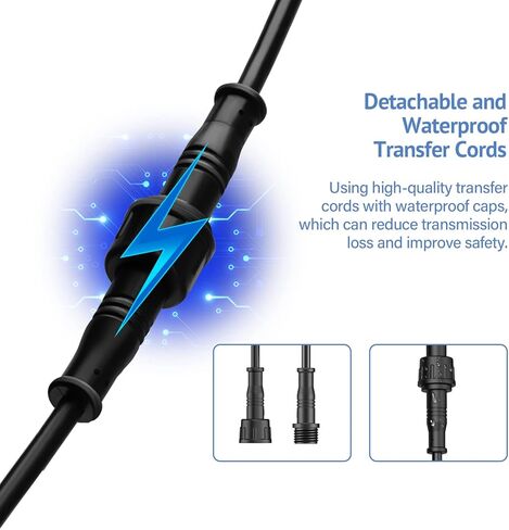 محول طاقة Ayotu لبطارية كاميرا Stick Up Cam/الجيل الثالث/الجيل الثاني وبطارية كاميرا Spotlight، مزود طاقة احتياطية 3000 مللي أمبير مع كابل شحن (لا يشمل الكاميرا)، أسود (16 قدم/5 متر) in Kuwait