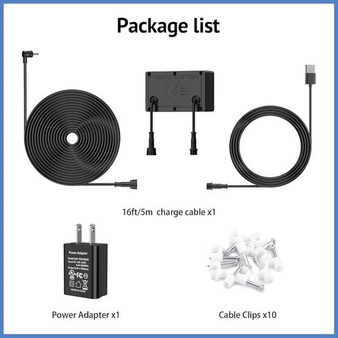 محول طاقة Ayotu لبطارية كاميرا Stick Up Cam/الجيل الثالث/الجيل الثاني وبطارية كاميرا Spotlight، مزود طاقة احتياطية 3000 مللي أمبير مع كابل شحن (لا يشمل الكاميرا)، أسود (16 قدم/5 متر) in Kuwait