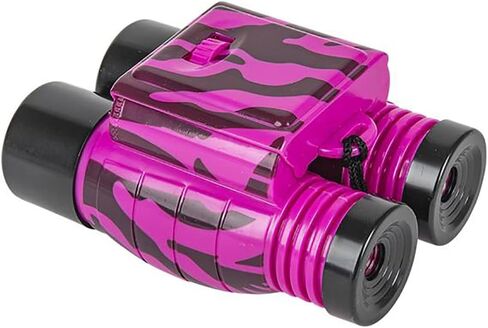 Binoculars Toy, Primary Science Exploration Play, Hunting, Hiking, Animal Bird Watching (Pink Zebra Print) in Saudi Arabia