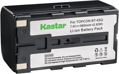 Kastar Battery 2 Pack and LCD Dual Fast Charger for Topcon BT-65Q, Topcon BC-30 BC-30D BT-30, Topcon Total Stations FC-200 FC-2200 FC-2500 GPT-7000i GTS-750 GTS-751 GPT-7500 GTS-900 GPT-9000 in Kuwait