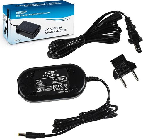 HQRP AC Adapter Compatible with Panasonic HC-V770 HC-V777 HC-V770M HC-V760 HC-WX970 HC-WX979 HC-WX970M HC-VX870 HC-VX878 HC-VX870M Camcorder Power Supply Cord AC Adaptor Charger + Euro Plug Adapter in Kuwait