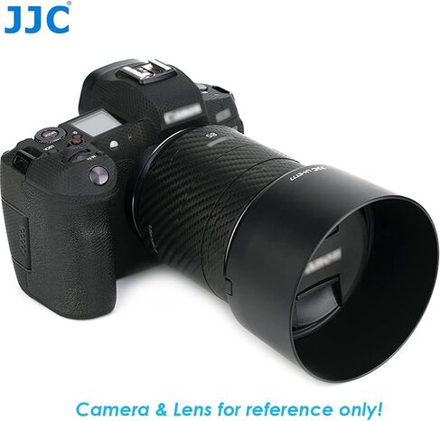JJC LH-ET77 Black Dedicated Bayonet Mount Lens Hood Shade, Compatible with Canon RF 85mm f/2 Macro is STM Lense, Reversible Non-Glare Matte Finish, Replacement of ET-77 Lens Hood in Saudi Arabia
