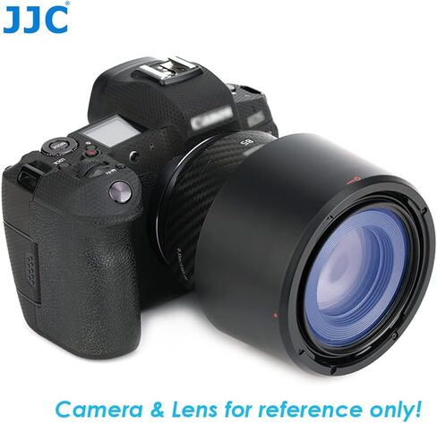 JJC LH-ET77 Black Dedicated Bayonet Mount Lens Hood Shade, Compatible with Canon RF 85mm f/2 Macro is STM Lense, Reversible Non-Glare Matte Finish, Replacement of ET-77 Lens Hood in Saudi Arabia