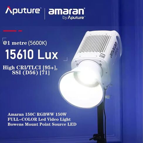Aputure Amaran 150c COB Video Light,RGBWW 150W,2,500K to 7,500K CCT with G/M Adjustment,15,610 lux @ 1m with Hyper Reflector,APP Control in Kuwait