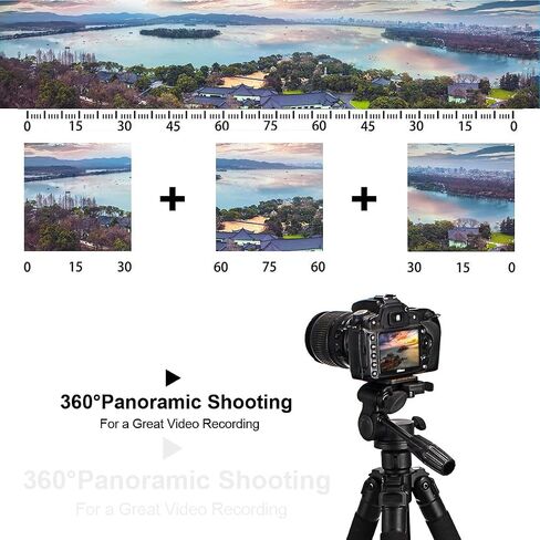 64.5 inch Travel Portable Tripod- Compatible with SLR Cameras, Cell Phones, Binoculars, Spotting Scopes, Monoculars in Saudi Arabia