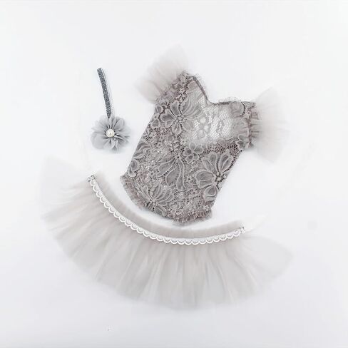 Newborn Photography Outfits Headband & Romper for Baby Girls Photography in Saudi Arabia