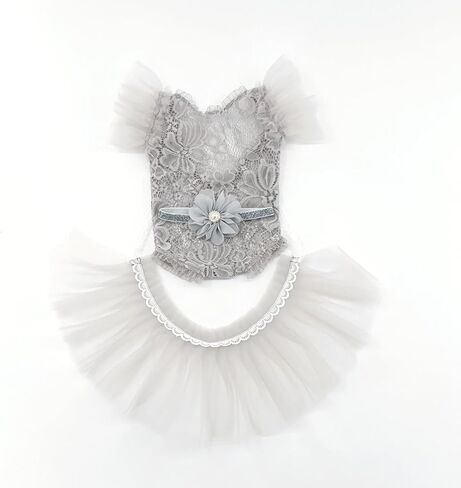Newborn Photography Outfits Headband & Romper for Baby Girls Photography in Saudi Arabia