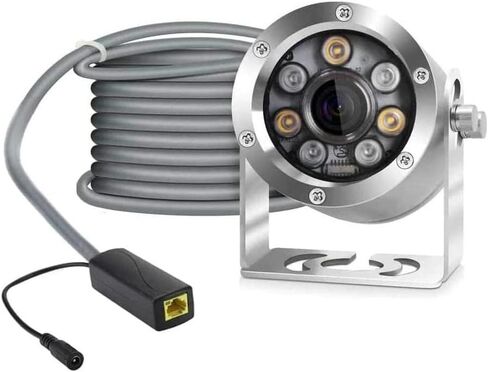Underwater Camera POE 5MP CMOS lens 100° Wide-angle Sea Stainless Steel with Fill Light IP68 Waterproof Camera for 24/7 koi pond with 32ft Cable in Kuwait