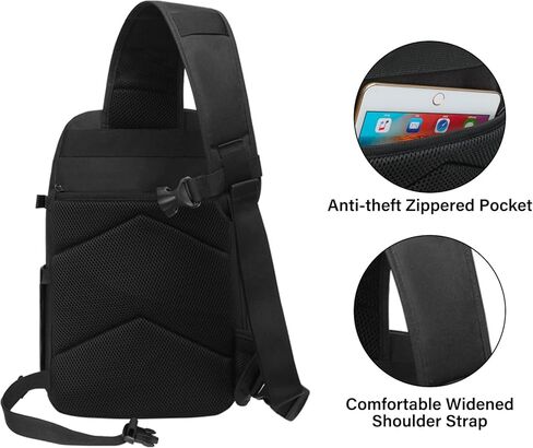 MOSISO Camera Sling Bag, DSLR/SLR/Mirrorless Tactical Camera Crossbody Bag Case Photography Slingpack with Tripod Holder & Removable Modular Inserts Compatible with Canon/Nikon/Sony/Fuji, Black in Kuwait
