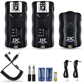 JJC 3-in-1 Wireless Flash Trigger & Shutter Remote Control with Two Receivers Kit for Nikon D850 D500 D5 D810 D810A D800 D700 D4s D4 D3 D3s D3X and Other Nikon Camera with 10-Pin Connector in Saudi Arabia