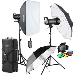 Godox 2 x SK400II 800Ws Strobe Flash Light Monolight Kit for Studio Photography, Includes Light Stand, Softbox, Reflector, Barnd Door Kit, Umbrella, Carrying Case in Saudi Arabia