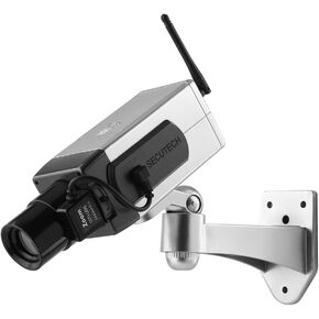 Fake Security Camera, Waterproof Bullet Dummy Fake Surveillance Camera Auto Movement Dummy Camera for Indoor and Outdoor for Dummy Electric Camera in Saudi Arabia