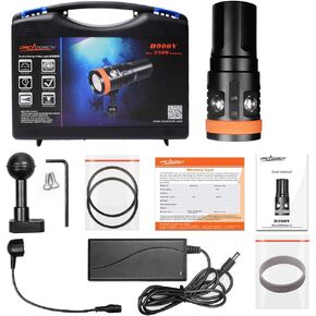 ORCATORCH D950V 2.0 Scuba Diving Video Light, Max 10500 Lumen LED Underwater Flashlight with 120 Degree Wide Angle Beam, Underwater 150 Meters Diving Photography Light with Spherical Toughened Glass in Kuwait