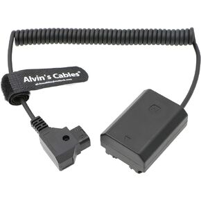 Alvin's Cables NP-FZ100 Dummy Battery to D-TAP Coiled Cable, Camera Power Adapter for Sony A7V, FX3, FX30, A7III, A7 IV,A7S III,A7R III,A7R IV,A7Rv/A7C/A7C II/A7CR/A9/A9 II/A6600/A6700/ZV-E1/ZV-E10 II in Kuwait
