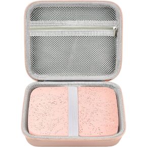 حافظة متوافقة مع طابعة الصور الفورية HP Sprocket 3x4، وحامل تخزين ومنظم حمل مع جيب شبكي لورق الزنك، وألبوم الصور، وأقلام التحديد، والملصقات وغيرها من الملحقات (العلبة فقط) - ذهبي وردي in Kuwait