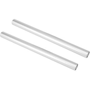 Haoge VA-PR20W 20cm (7.9 Inch) Long Aluminum Alloy Rod 15mm Rods with M12 Thread for Camera Rail Support System Rig Shoulder Pads Monitor Mount Rod Clamp Base Mattebox Follow Focus Silver, Pack of 2 in Kuwait