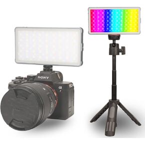 RGB فيديو ضوء المحمولة LED أضواء الكاميرا لوحة 360 درجة كامل اللون CRI96 عكس الضوء 2500K-9900K / 4000mAh قابلة للشحن LED إضاءة DSLR للتصوير الفوتوغرافي / مؤتمر الفيديو / يوتيوب / TikTok Live in Kuwait