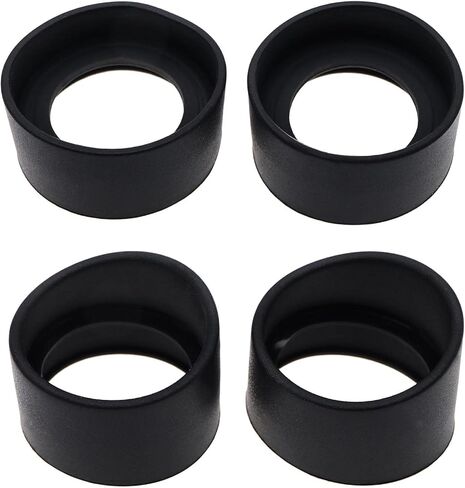 4PCS Eyepiece Cover for 32-36mm Stereo Microscope Eyepieces Soft Rubber Eyepiece Eye Guards Cups Shield 2PCS Oblique Angle & 2PCS Flat Angle Black in Saudi Arabia