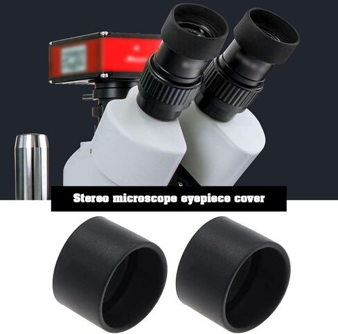 4PCS Eyepiece Cover for 32-36mm Stereo Microscope Eyepieces Soft Rubber Eyepiece Eye Guards Cups Shield 2PCS Oblique Angle & 2PCS Flat Angle Black in Saudi Arabia