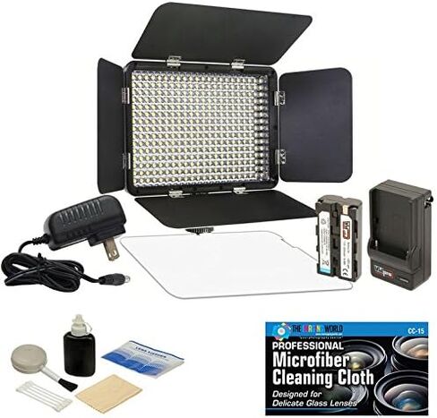 Professional Advanced 3200-5600K Continuous LED Video Light Kit Variable-Color + Bundle for Digital Camera in Saudi Arabia