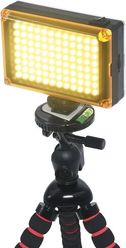 إضاءة LED للفيديو على الكاميرا من Aoonar لكاميرات الفيديو Canon Nikon Sony DSLR، لوحة إضاءة بمرشحات بيضاء وبرتقالية، مع بطارية قابلة لإعادة الشحن 2500 مللي أمبير في الساعة in Saudi Arabia