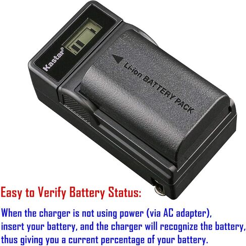Kastar Battery and LCD Wall Charger Compatible with Sony NP-BX1 and Sony Cyber-shot HDR-AS50R DSC-RX100 VII HDR-CX240E HDR-CX405 HDR-CX440 HDR-GW66 HDR-GWP88 HDR-MV1 HDR-PJ240E HDR-PJ270E HDR-PJ440 in Saudi Arabia