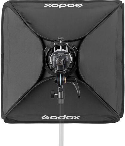 Godox 24"x 24" 60cmx60cm Foldable Universal Softbox with S Style Speedlite Bracket for Flash Bowens Elinchrom Mount Accessories Direction Adjustable in Kuwait