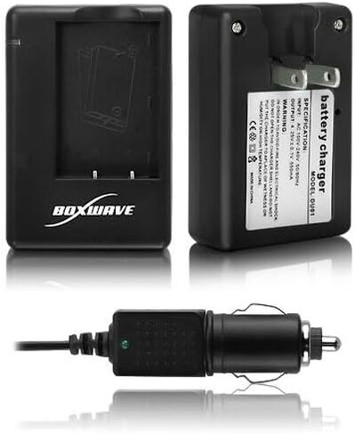 BoxWave Charger Compatible with Nikon Coolpix S560 (Charger by BoxWave) - Digital Camera Battery Charger, Car Charger for Camera Batteries for Nikon Coolpix S560, Nikon Coolpix S560, S550 in Saudi Arabia