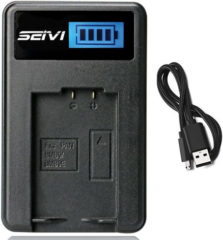 LCD USB Battery Charger for Panasonic Lumix DMC-FZ62, DMC-FZ72, DMC-FZ82 Digital Camera in Saudi Arabia