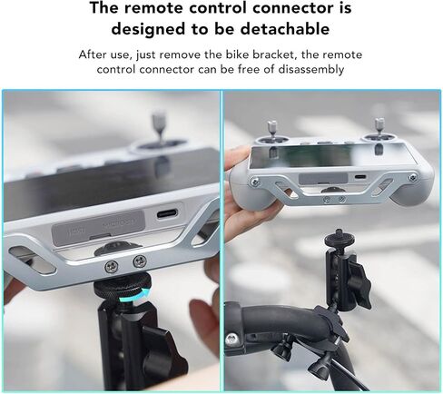 Yuecoom Drone Bike Bracket, Aluminum Alloy Adjustable Drone Bike Riding Stand with Screen Remote Control for DJI Mini 3 Pro in Saudi Arabia