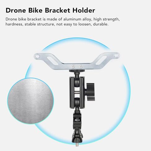 Yuecoom Drone Bike Bracket, Aluminum Alloy Adjustable Drone Bike Riding Stand with Screen Remote Control for DJI Mini 3 Pro in Saudi Arabia