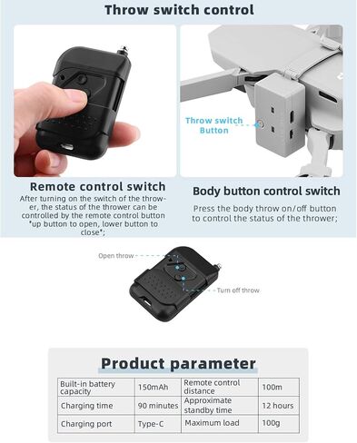 O'woda Mavic 2 Payload Drone Airdropper Clip Delivery Transport Device Wedding Drone Fishing Bait Search & Rescue Tool for DJI Mavic 2 Pro/Zoom (Not for Mavic Pro) in Saudi Arabia