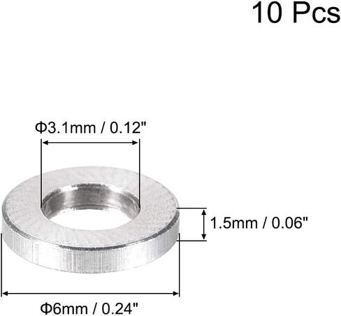 uxcell 10 Pcs Round Aluminum Standoff Column Spacer 3.1x6x3mm(IDxODxH) Red for Drone FPV Quadcopter Racing RC Multirotors Parts DIY in Kuwait