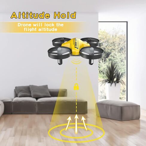 Mini Drone for Kids & Beginners, Indoor RC Nano Helicopter Quadcopter with Auto Hovering,3D Flips,Portable Hand Operated, Birthday＆ Children's Day Gift for Boys and Girls,Headless Mode & Remote Control,Blue.4-blade design-ATOYX in Saudi Arabia