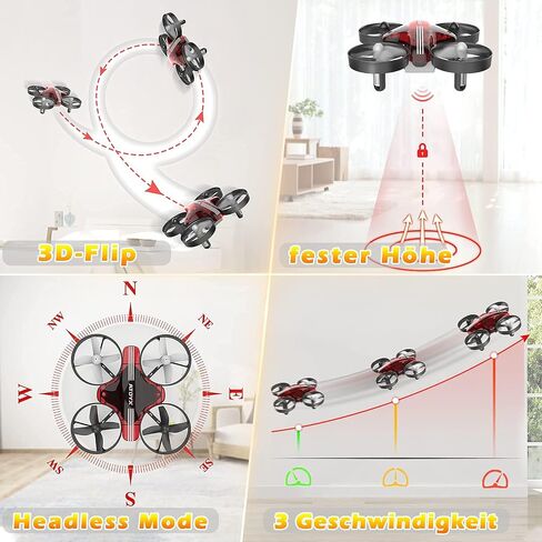 Mini Drone for Kids & Beginners, Indoor Portable Hand Operated/RC Nano Helicopter Quadcopter with Auto Hovering, Headless Mode & Remote Control, Children's Day Gift for Boys and Girls -Blue in Saudi Arabia