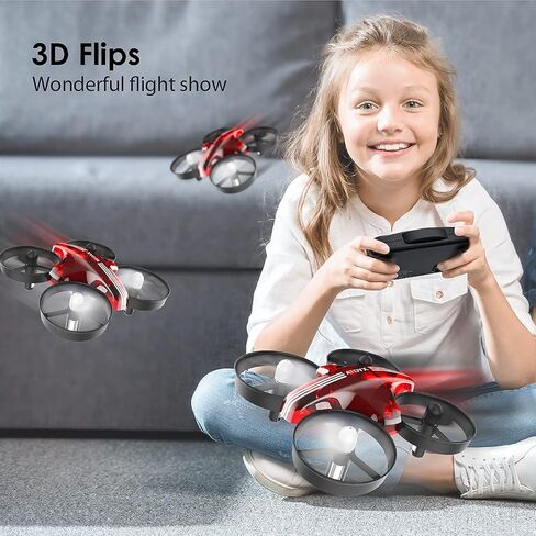 Mini Drone for Kids & Beginners, Indoor Portable Hand Operated/RC Nano Helicopter Quadcopter with Auto Hovering, Headless Mode & Remote Control, Children's Day Gift for Boys and Girls -Blue in Saudi Arabia