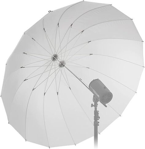 Fotodiox Pro 60in Parabolic Shoot-Through Umbrella - 16-Rib Translucent Photographic Umbrella in Saudi Arabia