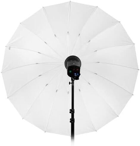 Fotodiox Pro 60in Parabolic Shoot-Through Umbrella - 16-Rib Translucent Photographic Umbrella in Saudi Arabia